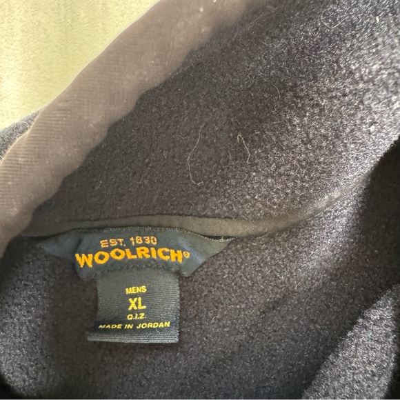 Woolrich Fleece Pullover 1/4 Zip Cinch Bottom Men’s XL Dark Blue - Picture 2 of 5